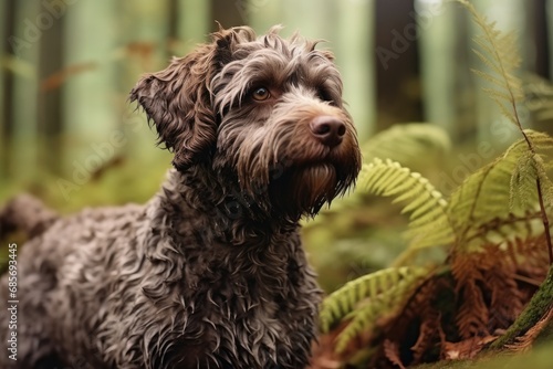 Wallpaper Mural Cute Lagotto Romagnolo in Woods Torontodigital.ca