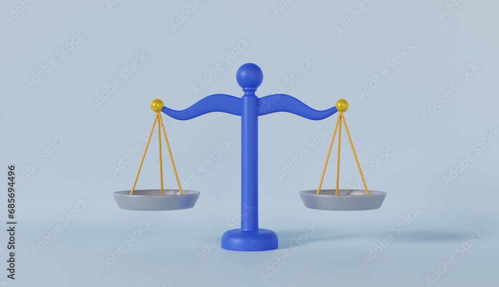 Coin of Cryptocurrency with Scales on Blue Background Coin of Cryptocurrency with Scales on Blue Background