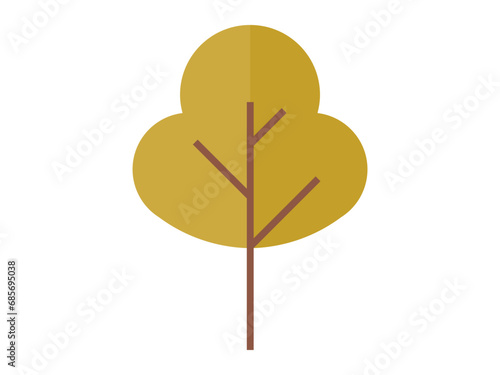 Tree vector illustration. Living organisms, including trees, interact and depend on each other for survival The growing presence vegetation indicates thriving and healthy environment Trees