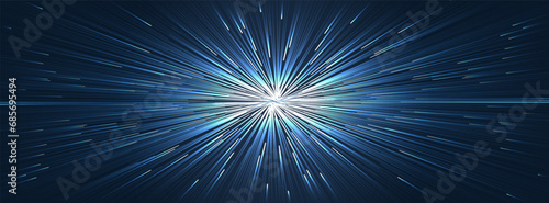 Space geometric backgound gradient color line style. Speed wallpaper for web page, motion graphic, cosmos illustration. Sunburst backdrop. Circular line colorful motion pattern. Vector 10 eps