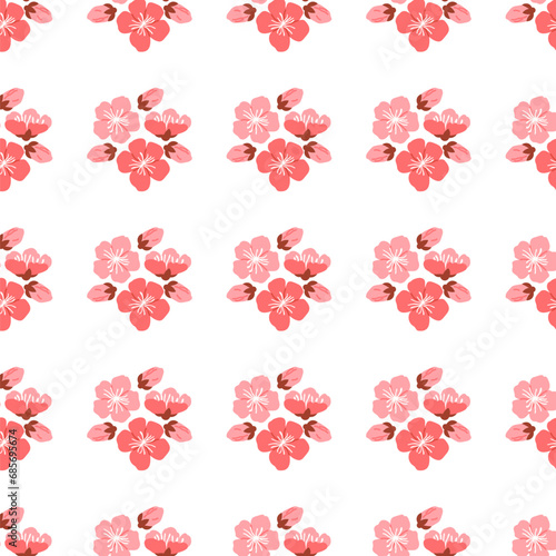 Sakura pattern vector illustration. The seamless design showcased intricate details and intricate textures blooming sakura flowers The flowery atmosphere created by sakura blossoms enveloped space