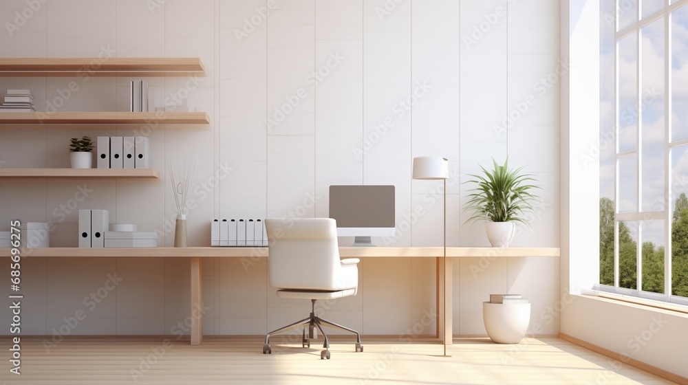 Fototapeta premium Office Interior Modern Design Clean and minimal.