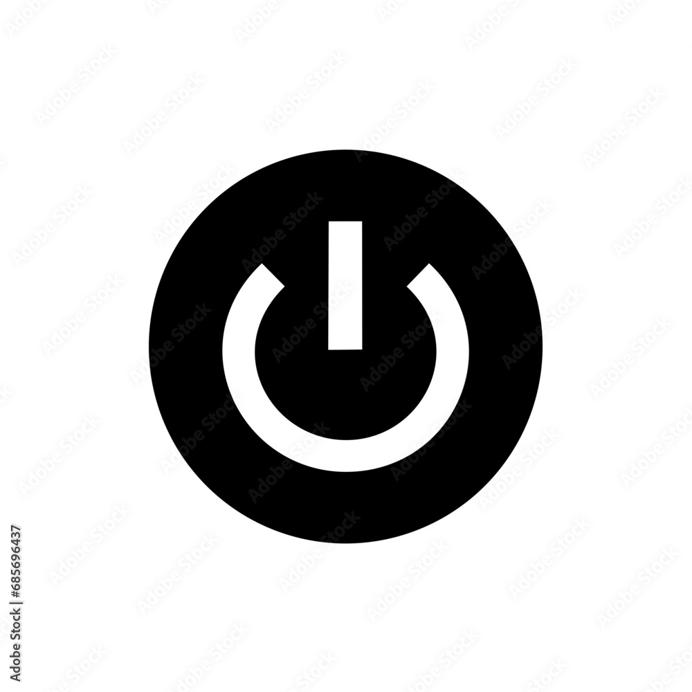 icon push button power