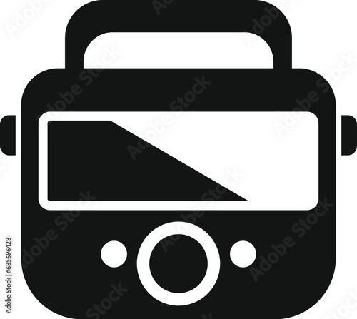 Life save defibrillator icon simple vector. Portable device. Breath attack