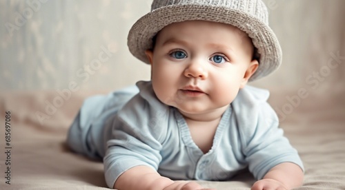 portrait of a child, cute baby on abstract background, pretty child on background, portrait of a cute baby