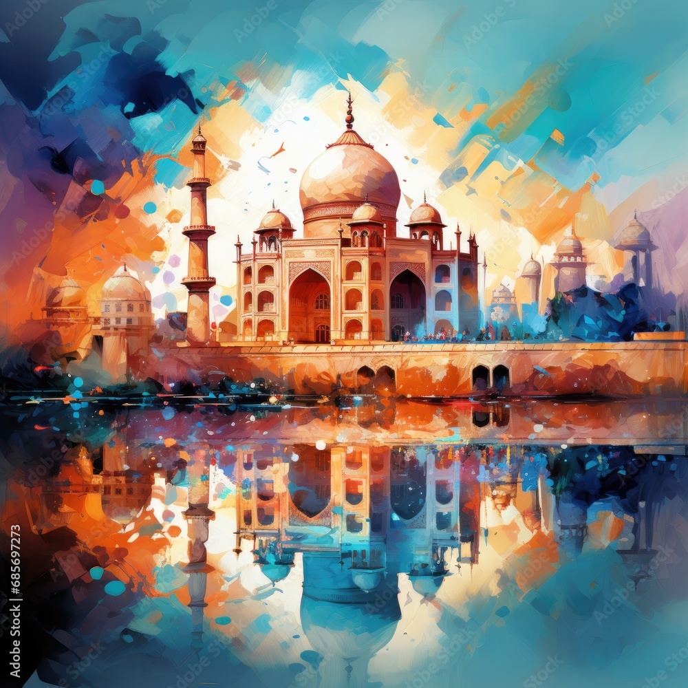 Naklejka premium Abstract india images