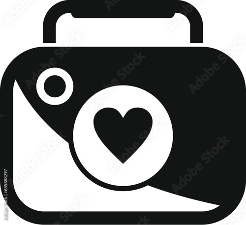 Portable device cardiovascular icon simple vector. Help aid. Medical care