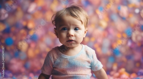 portrait of a child, cute baby on abstract background, pretty child on background, portrait of a cute baby