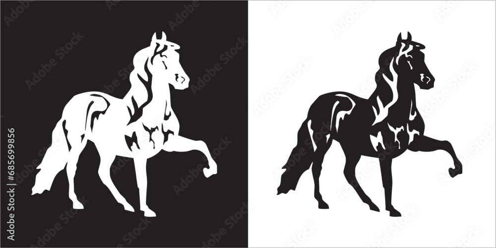 Illustration vector graphics of horse icon Illustration vector graphics of horse icon
