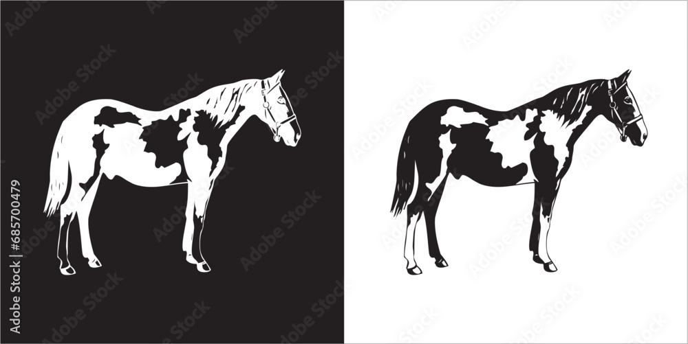 Illustration vector graphics of horse icon Illustration vector graphics of horse icon