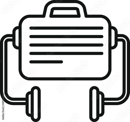Cardiovascular defibrillator icon outline vector. Patient cardiac attack. Life saving