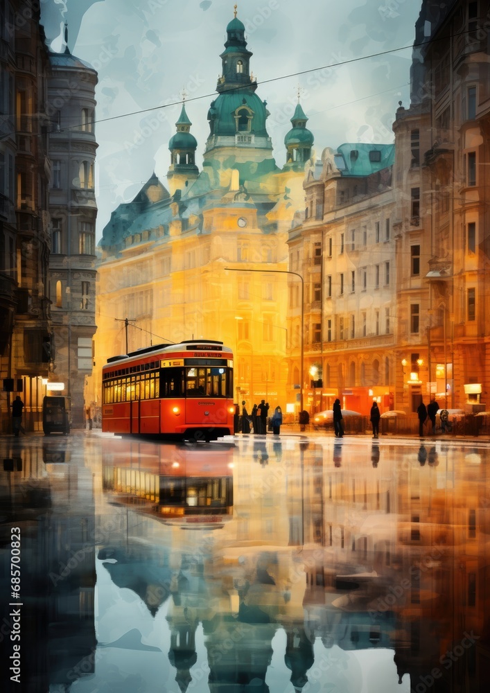 Fototapeta premium Abstract Vienna images