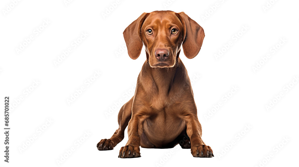 A dog isolated on a transparent background, PNG image with background removed, Created with Generative Ai technology. A dog isolated on a transparent background, PNG image with background removed, Created with Generative Ai technology.