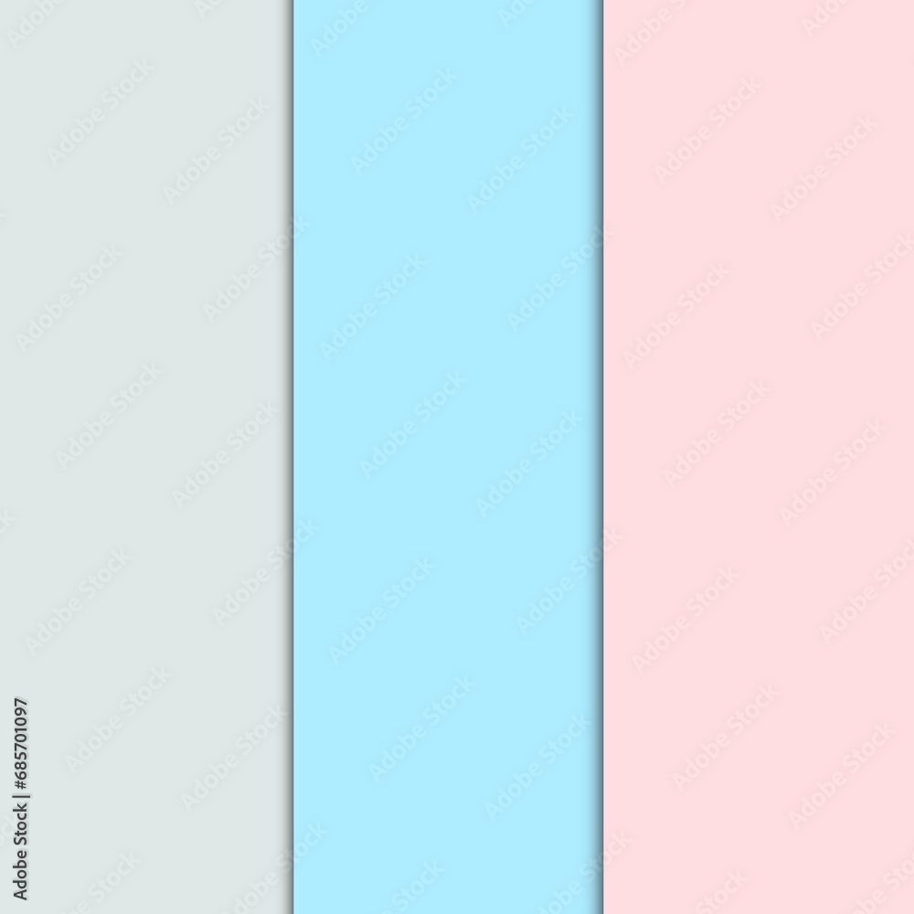 3-color partition background: grey, blue, pink.