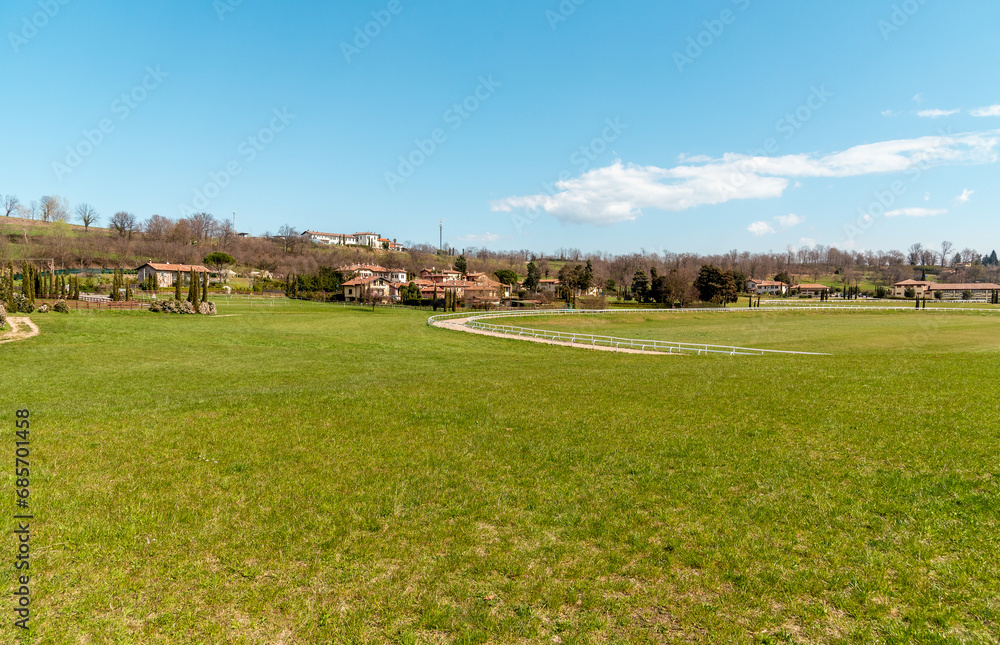 Landscape of ancient rural village of Mustonate, in the province of Varese, Lombardy, Italy