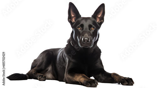 A dog isolated on a transparent background  PNG image with background removed  Created with Generative Ai technology.