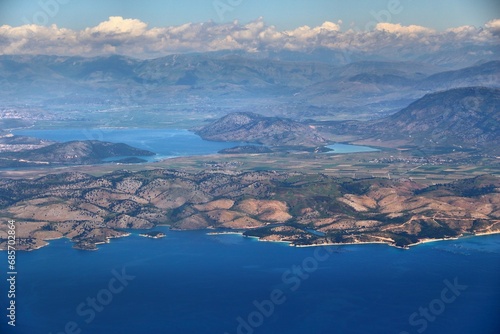 Sagiada coast in Epirus region of Greece