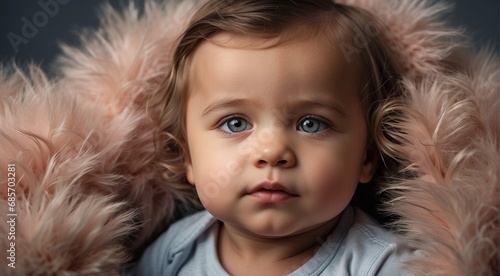 portrait of a child, cute baby on abstract background, pretty child on background, portrait of a cute baby