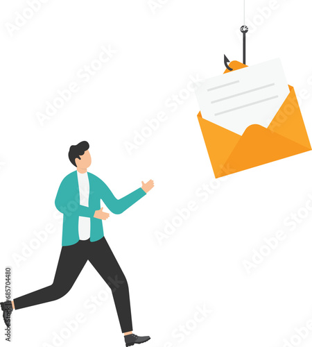 data phishing hacking online scam concept, with envelope hook vector illustration design.

