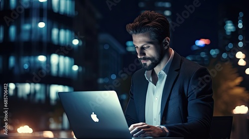 Wallpaper Mural A  businessman working late Torontodigital.ca