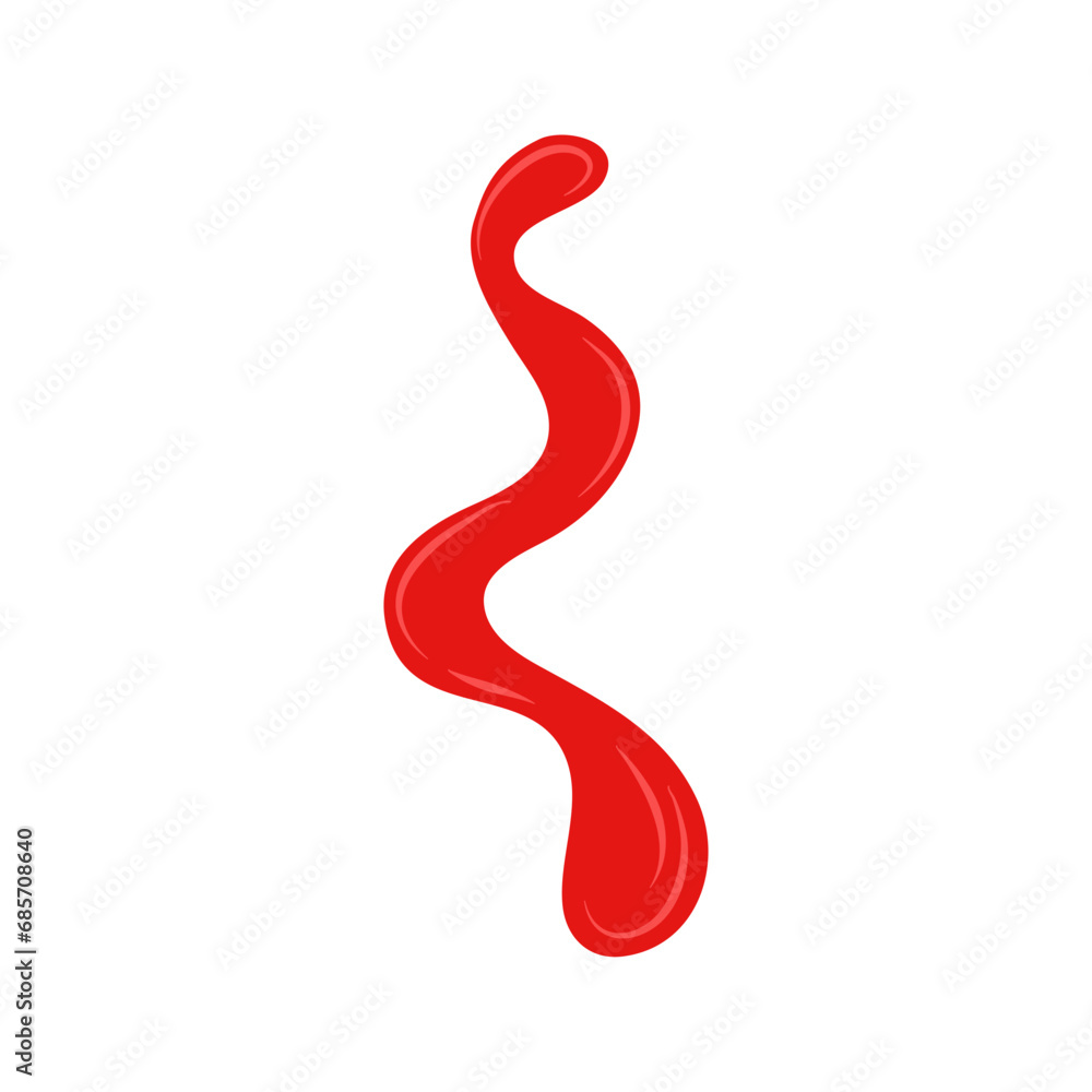 Red tomato sauce ketchup stains and smears Red tomato sauce ketchup stains and smears