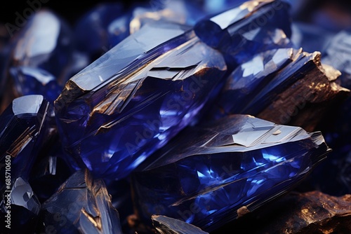 Azurite rock background. Its shades of blue, from deep azure to pale blue, mirror the diverse geological processes that have shaped Earth's crust.