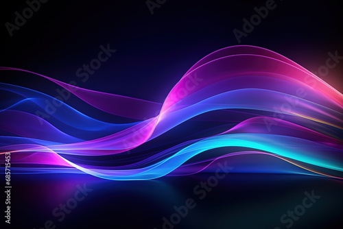 abstract futuristic background with pink blue glowing neon moving high speed wave lines and bokeh lights. Data transfer concept Fantastic wallpaper
