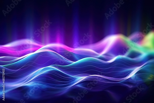 abstract futuristic background with pink blue glowing neon moving high speed wave lines and bokeh lights. Data transfer concept Fantastic wallpaper