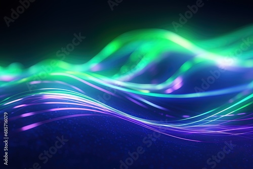 abstract futuristic background with pink blue glowing neon moving high speed wave lines and bokeh lights. Data transfer concept Fantastic wallpaper