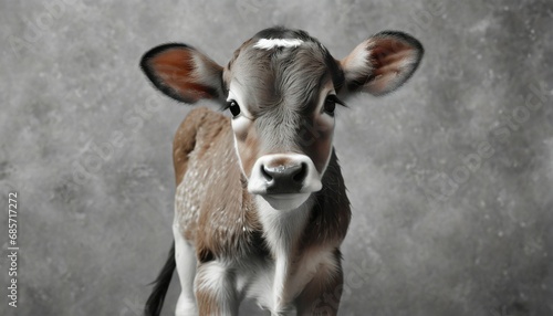 cute calf on gray background oncept cute farm animals gray background photography calf photos cute animals photo
