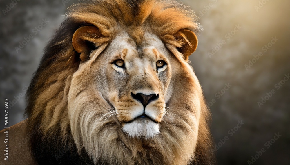 portrait of a king lion