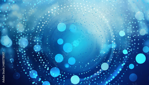 abstract blue background with circles and dots