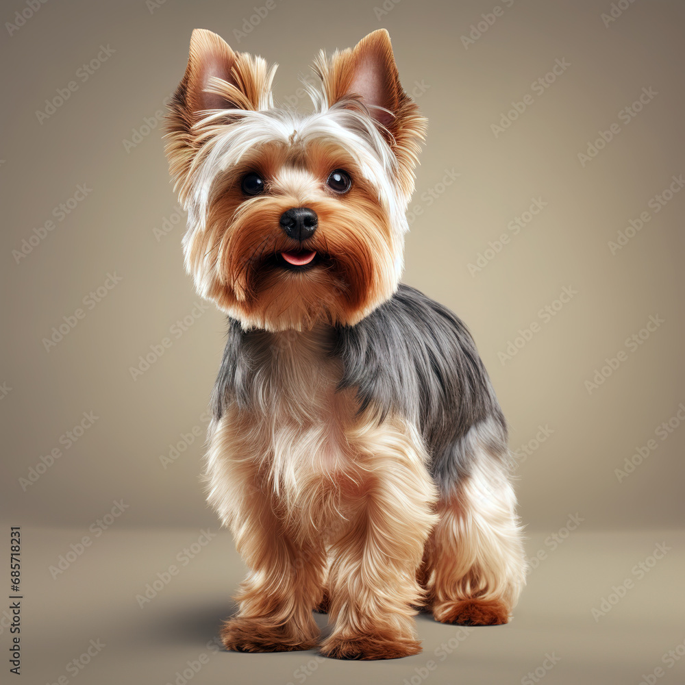 Image of a yorkshire terrier dog on clean background. Mammals. Pet. Animals.