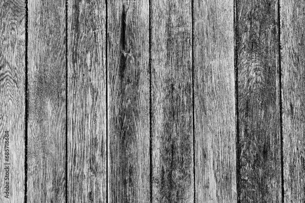 Fototapeta premium Wood texture distressed style. Black and white photo retro style.