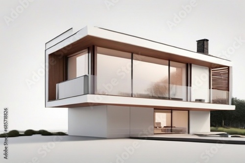 modern house with windows