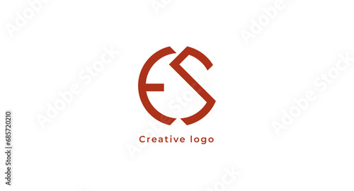 ES Logo Design Template Vector Graphic 