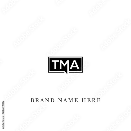 TMA logo. T M A design. White TMA letter. TMA, T M A letter logo design. Initial letter TMA linked circle uppercase monogram logo.