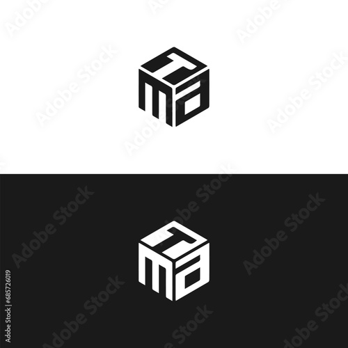 TMA logo. T M A design. White TMA letter. TMA, T M A letter logo design. Initial letter TMA linked circle uppercase monogram logo.