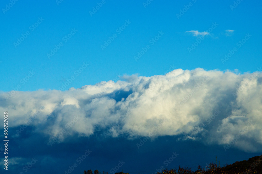 Autumn sky in Germany. Clouds and sky. Autumn sky in Germany. Clouds and sky.