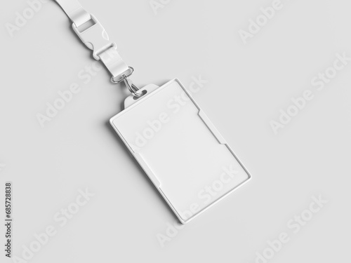 Left View Lanyard id Badge Mockup