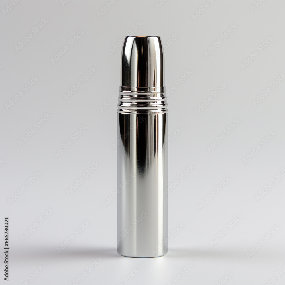 empty lipstick container silver color. empty lipstick container silver color.