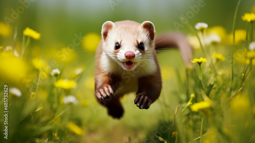 cute playful ferret © natalikp