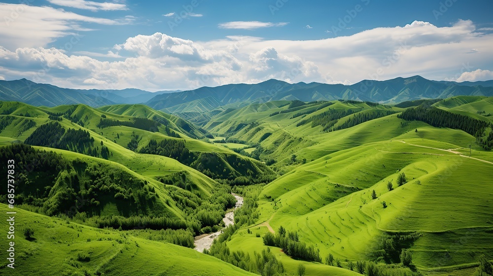 Serenity in a Lush Green Landscape Serenity in a Lush Green Landscape