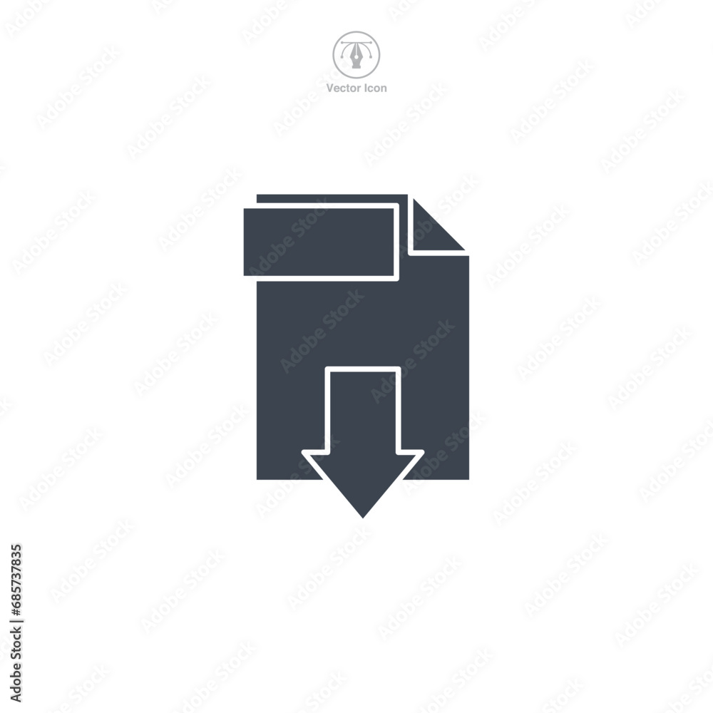 Document PDF format file Icon symbol vector illustration isolated on white background Document PDF format file Icon symbol vector illustration isolated on white background