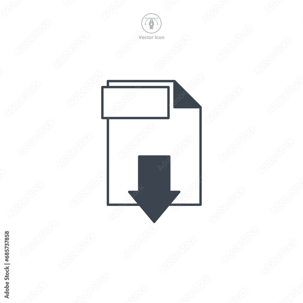 Document PDF format file Icon symbol vector illustration isolated on white background Document PDF format file Icon symbol vector illustration isolated on white background