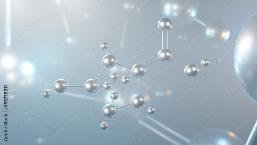 hydroxyproline molecular structure, 3d model molecule, amino acid, structural chemical formula view from a microscope hydroxyproline molecular structure, 3d model molecule, amino acid, structural chemical formula view from a microscope