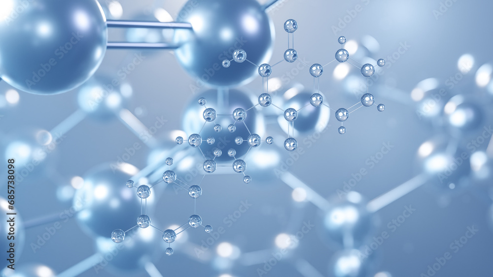 atovaquone molecular structure 3d, flat model, antimicrobial medication, structural chemical formula view from a microscope atovaquone molecular structure 3d, flat model, antimicrobial medication, structural chemical formula view from a microscope