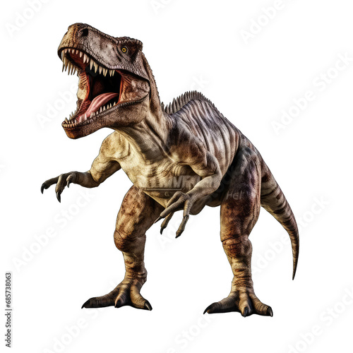 Dinosaurs from the prehistoric planet Trule on a white or transparent background 
