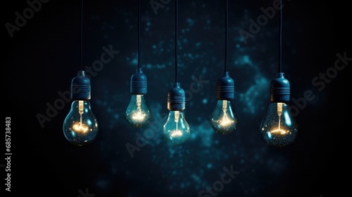 Light bulbs . Lots of light bulbs. The power of light. Generative ai