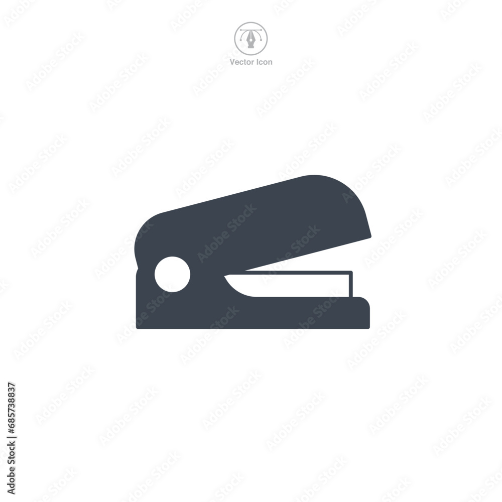 Stapler Icon symbol vector illustration isolated on white background Stapler Icon symbol vector illustration isolated on white background